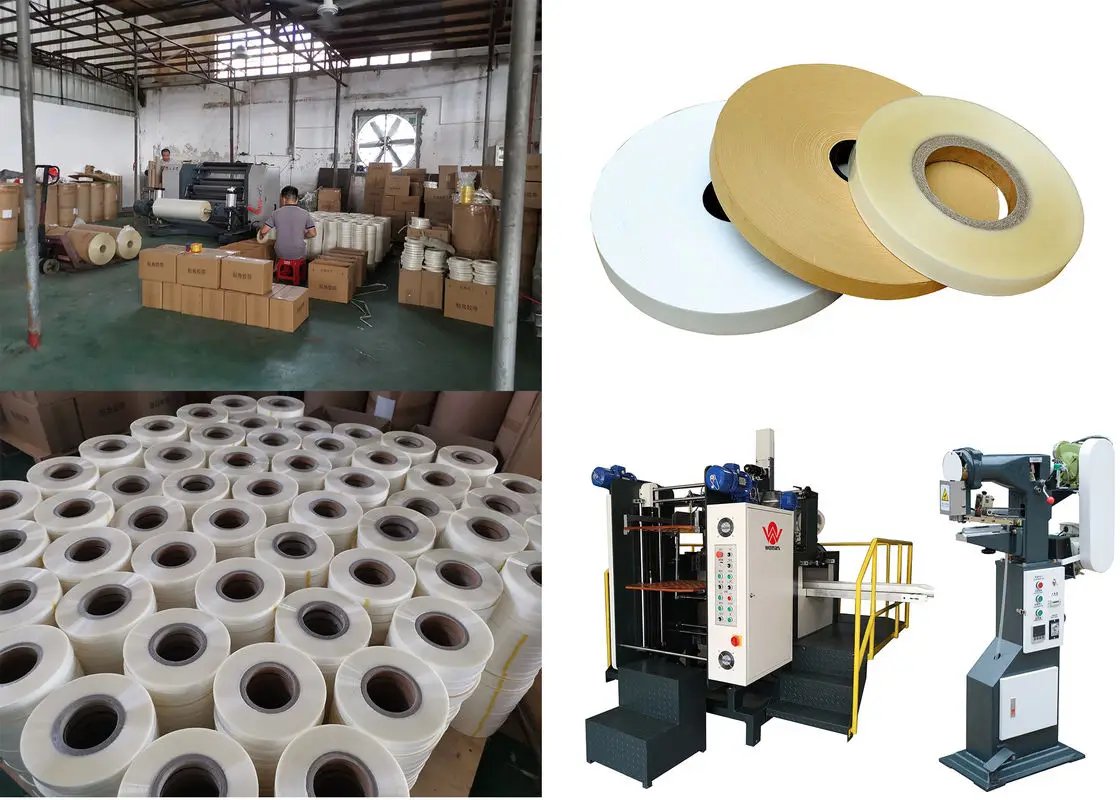 High Quality Silicone Hot Melt Kraft Paper Corner Pasting Tape Gummed Tape for Automatic Rigid Box Sticking Machine